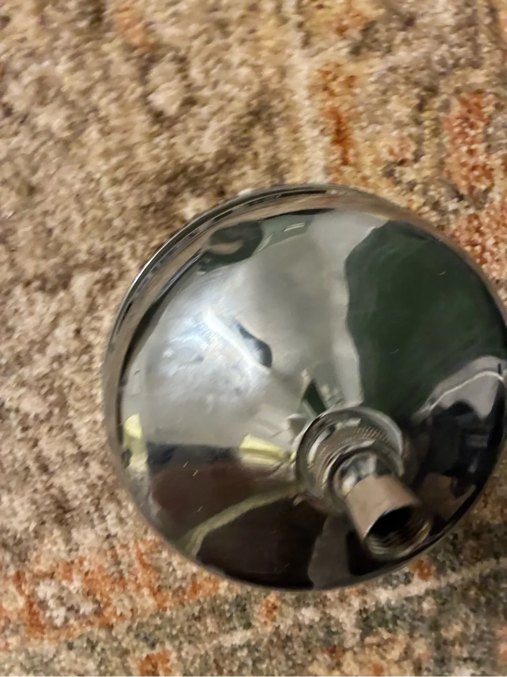 Round Stainless Steel Showerhead Rain Face - Silver
